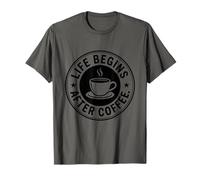 Life Begins After Coffee La Vida Empieza después del café Camiseta