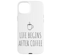 Life Begins After Coffee La Vida Empieza después del café Carcasa para iPhone 15 Plus