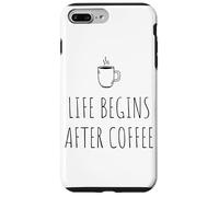 Life Begins After Coffee La Vida Empieza después del café Carcasa para iPhone 7 Plus/8 Plus