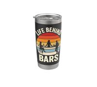 Life Behind Bars - Bartending divertido diciendo camarera femenina Vaso térmico de acero inoxidable de doble pared