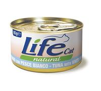 Life Cat Natural Atún con Pescado Blanco, Lata 85 g