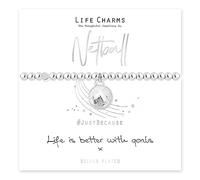 Life Charms Pulsera de netball, 36 centimeters, Plata