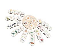 Life Cycle Board - Puzzle de Aprendizaje para niños, Bandeja científica para niños, Bandeja de Madera Lisa de 20 x 17,5 cm con de Dibujos Animados, educación temprana Actividades de Cola