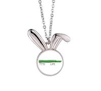 Life Energy Progress Bar Percent Unknown Future Immortality - Collar con colgante de conejo, joyería de animal