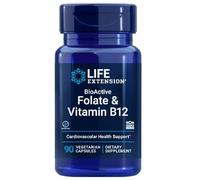 Life Extension - BioActive, Folato y Vitamina B12-90 Cápsulas vegetales | Suplemento BioActivo
