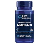 Life Extension, Extend-Release Magnesium, 250mg, 60 Cápsulas veganas, Probado en Laboratorio, Sin Gluten, Vegetariano, Sin Soja, No GMO
