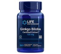 Life Extension Europe Ginkgo Biloba 120 mg Extracto certificado 24% 365 vegetal