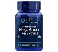 Life Extension, Mega Green Tea Extract, 725mg, Descafeinado, 100 Cápsulas veganas, Probado en Laboratorio, Vegetariano, Sin Gluten, Sin Soja, No GMO