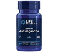 Life Extension, Optimized Ashwagandha Extract (Extracto de Ashwagandha), 60 Cápsulas veganas, Probado en Laboratorio, Vegetariano, Sin Gluten, Sin Soja, No GMO