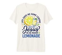 Life Gave Me Lemons But Jesus Makes Lemonade Faith Apparel Camiseta Premium