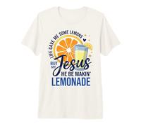 Life Gave Me Lemons But Jesus Makes Lemonade Faith Apparel Camiseta Premium