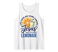 Life Gave Me Lemons But Jesus Makes Lemonade Faith Apparel Camiseta sin Mangas