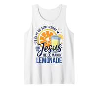 Life Gave Me Lemons But Jesus Makes Lemonade Faith Apparel Camiseta sin Mangas
