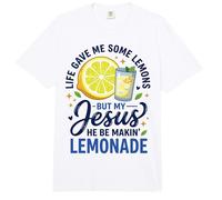 Life Gave Me Lemons But Jesus Makes Lemonade Faith Apparel Comfort Colors Adult Heavyweight T-Shirt