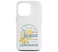 Life Gave Me Lemons But My Jesus Makes Lemonade Watercolor Carcasa para iPhone 13 Pro