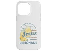 Life Gave Me Lemons But My Jesus Makes Lemonade Watercolor Carcasa para iPhone 14 Pro MAX