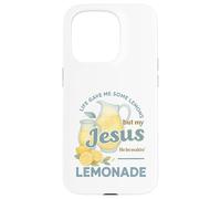 Life Gave Me Lemons But My Jesus Makes Lemonade Watercolor Carcasa para iPhone 15 Pro