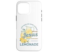 Life Gave Me Lemons But My Jesus Makes Lemonade Watercolor Carcasa para iPhone 16 Pro MAX