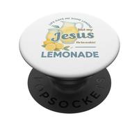Life Gave Me Lemons But My Jesus Makes Lemonade Watercolor PopSockets PopGrip Adhesivo