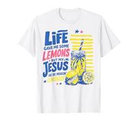 Life Gave Me Lemons Jesus Made Lemonade Faith Graphic Women Camiseta