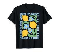 Life Gave Me Some Lemons but My Jesus He Be Making Lemonade Camiseta gráfica económica, Hombre, Negro, M