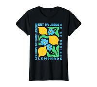 Life Gave Me Some Lemons But My Jesus He Be Making Lemonade Camiseta gráfica económica, Mujer, Negro, M