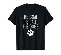 Life Goal Pet All The Dogs Animal Pet Lover Veterinario Camiseta gráfica económica, Hombre, Negro, S