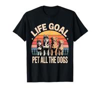 Life Goal Pet All The Dogs, Divertido Amante de los Perros Camiseta