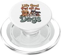 Life Goal Pet All The Dogs, divertido amante de los perros, retro PopSockets PopGrip para MagSafe