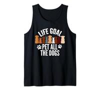 Life Goal Pet All The Dogs Puppy Paws Doggy Pet Entusiasta Camiseta sin Mangas