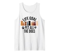 Life Goal Pet All The Dogs Puppy Paws Doggy Pet Entusiasta Camiseta sin Mangas