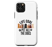 Life Goal Pet All The Dogs Puppy Paws Doggy Pet Entusiasta Carcasa para iPhone 11 Pro