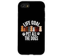 Life Goal Pet All The Dogs Puppy Paws Doggy Pet Entusiasta Carcasa para iPhone SE (2020) / 7/8