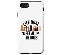 Life Goal Pet All The Dogs Puppy Paws Doggy Pet Entusiasta Carcasa para iPhone SE (2020) / 7/8