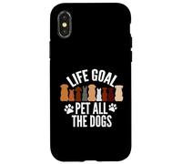 Life Goal Pet All The Dogs Puppy Paws Doggy Pet Entusiasta Carcasa para iPhone X/XS