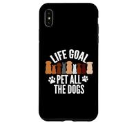 Life Goal Pet All The Dogs Puppy Paws Doggy Pet Entusiasta Carcasa para iPhone XS MAX