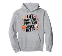 Life Happens, Pumpkin Spice Help Fall Autumn Coffee Design Sudadera con Capucha