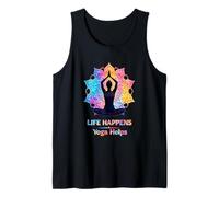 Life Happens Yoga Ayuda a meditar Yoga Mandala Lotus Zen Camiseta sin Mangas