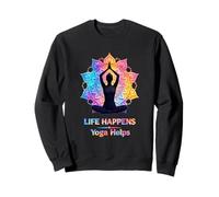 Life Happens Yoga Ayuda a meditar Yoga Mandala Lotus Zen Sudadera
