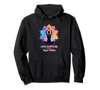 Life Happens Yoga Ayuda a meditar Yoga Mandala Lotus Zen Sudadera con Capucha