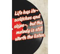 Life Has It's Scratches and Skips: Nostalgic lined notebook | journal, 150pgs