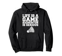 Life IA a Game Badminton es Serio Sudadera con Capucha