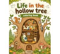 Life In The Hollow Tree Coloring Book: Cozy Woodland Adventures, Charming Animal Homes, Seasonal Scenes, Cottage Core Escapes, And Relaxing Stress Relief Designs For Adults & Teens