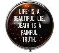 Life is A Beautiful Lie Frases sobre la vida y el Ateísmo de la Muerte - Caja de píldoras con encanto - Caja de dulces de cristal