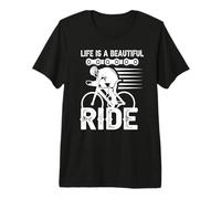 Life Is A Beautiful Ride Cycling Cyclist Life Bicycle Lover Camiseta Premium