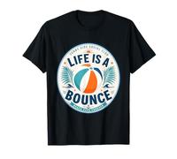 Life Is A Bounce Beach Days Forever Retro Vacaciones de Verano Camiseta