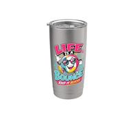Life Is A Bounce Beachy Funny Beach Ball Vacaciones de verano Vaso térmico de acero inoxidable de doble pared