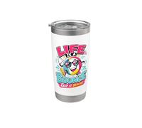 Life Is A Bounce Beachy Funny Beach Ball Vacaciones de verano Vaso térmico de acero inoxidable de doble pared