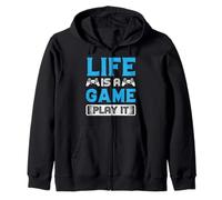 Life is a Game Play it Funny Gaming Quotes Sudadera con Capucha