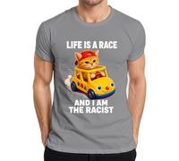 Life is A Race and I Am The Racist Statement - Camiseta para hombre, gris, XL